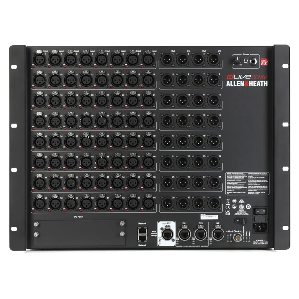 Allen & Heath dLive CDM64 MixRack. RackFX