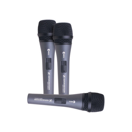 [507359] Sennheiser e 835-S Cardioid Dynamic Vocal Microphone with On/Off Switch - 3-pack 